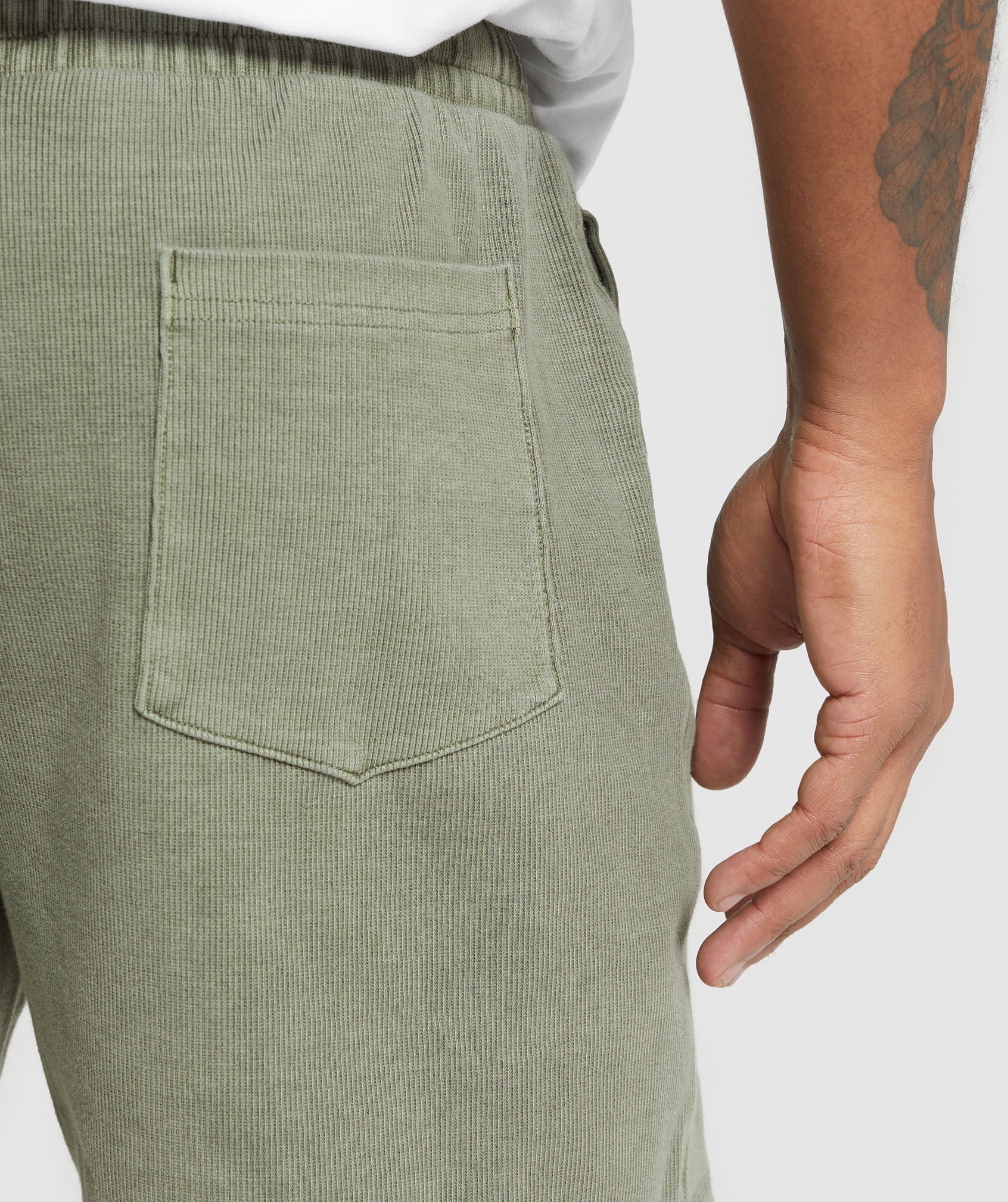 Heavyweight Ribbed Shorts Unit Green
