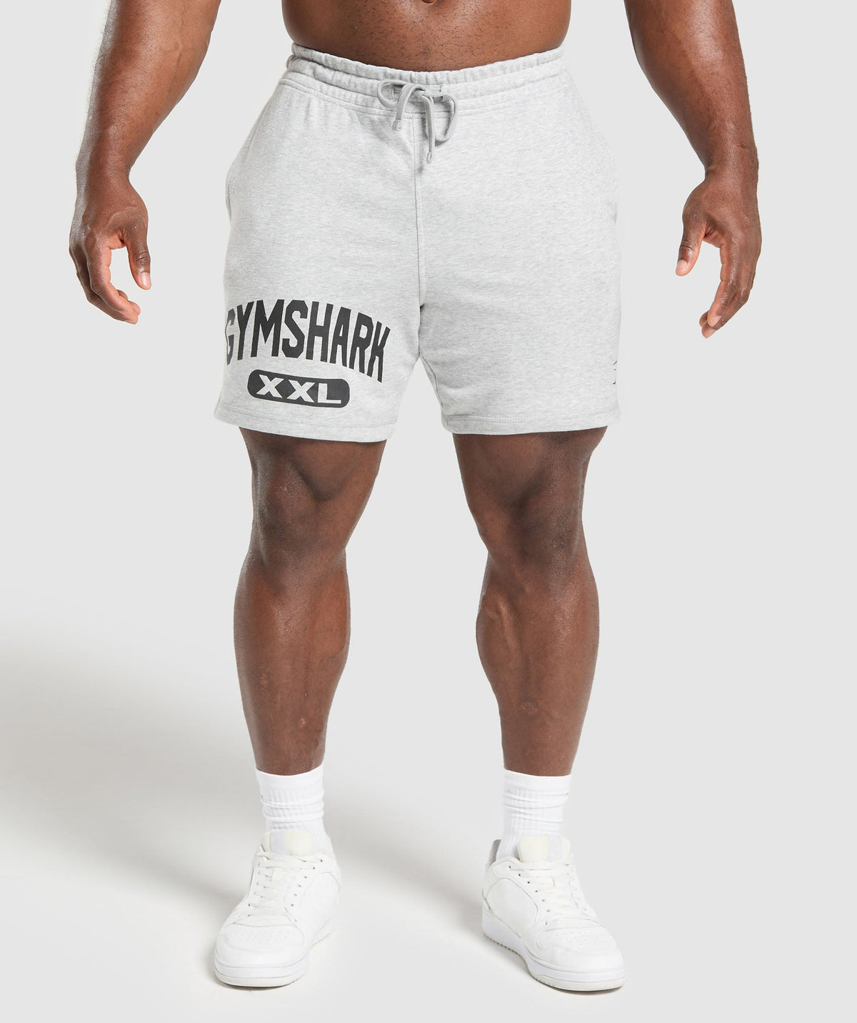 XXL Graphic Shorts Light Grey Core Marl