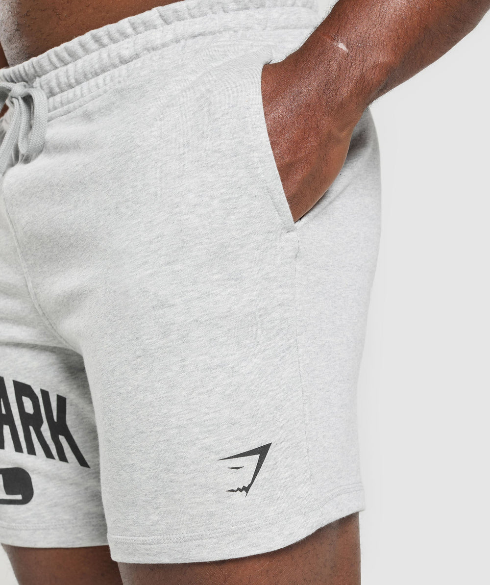 XXL Graphic Shorts Light Grey Core Marl