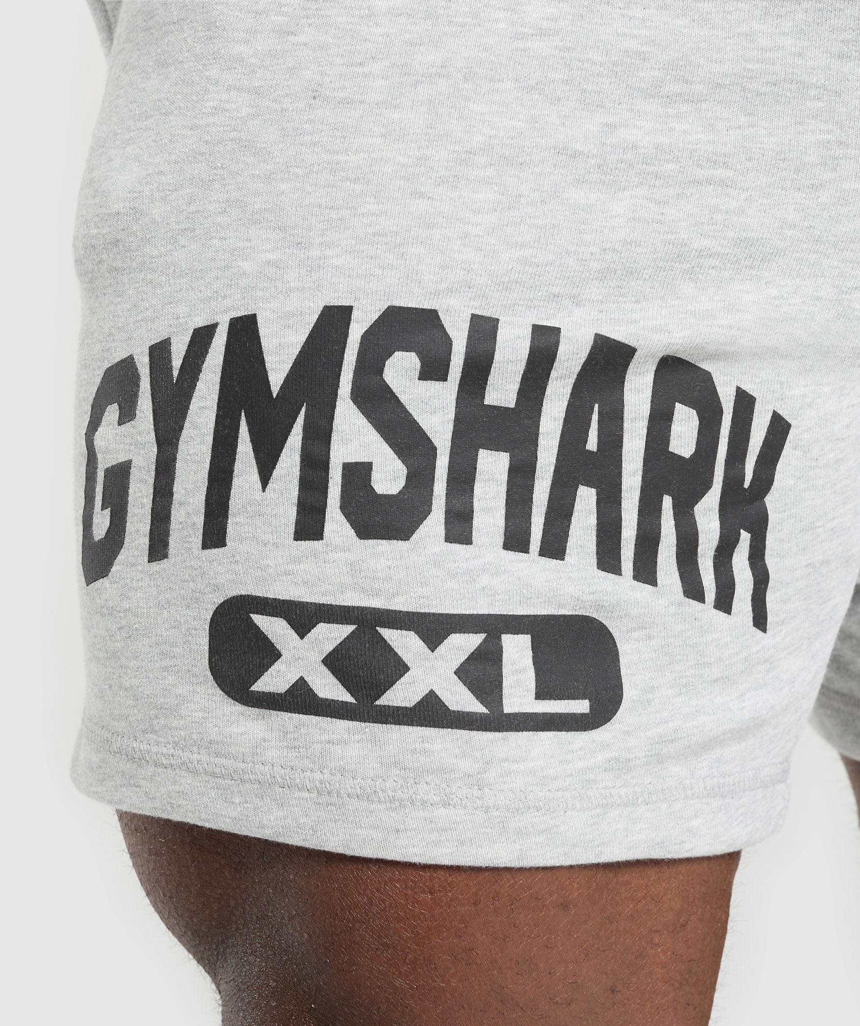 XXL Graphic Shorts Light Grey Core Marl