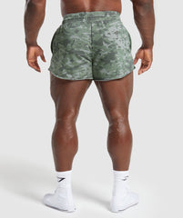 Legacy Printed 4" Shorts Unit Green