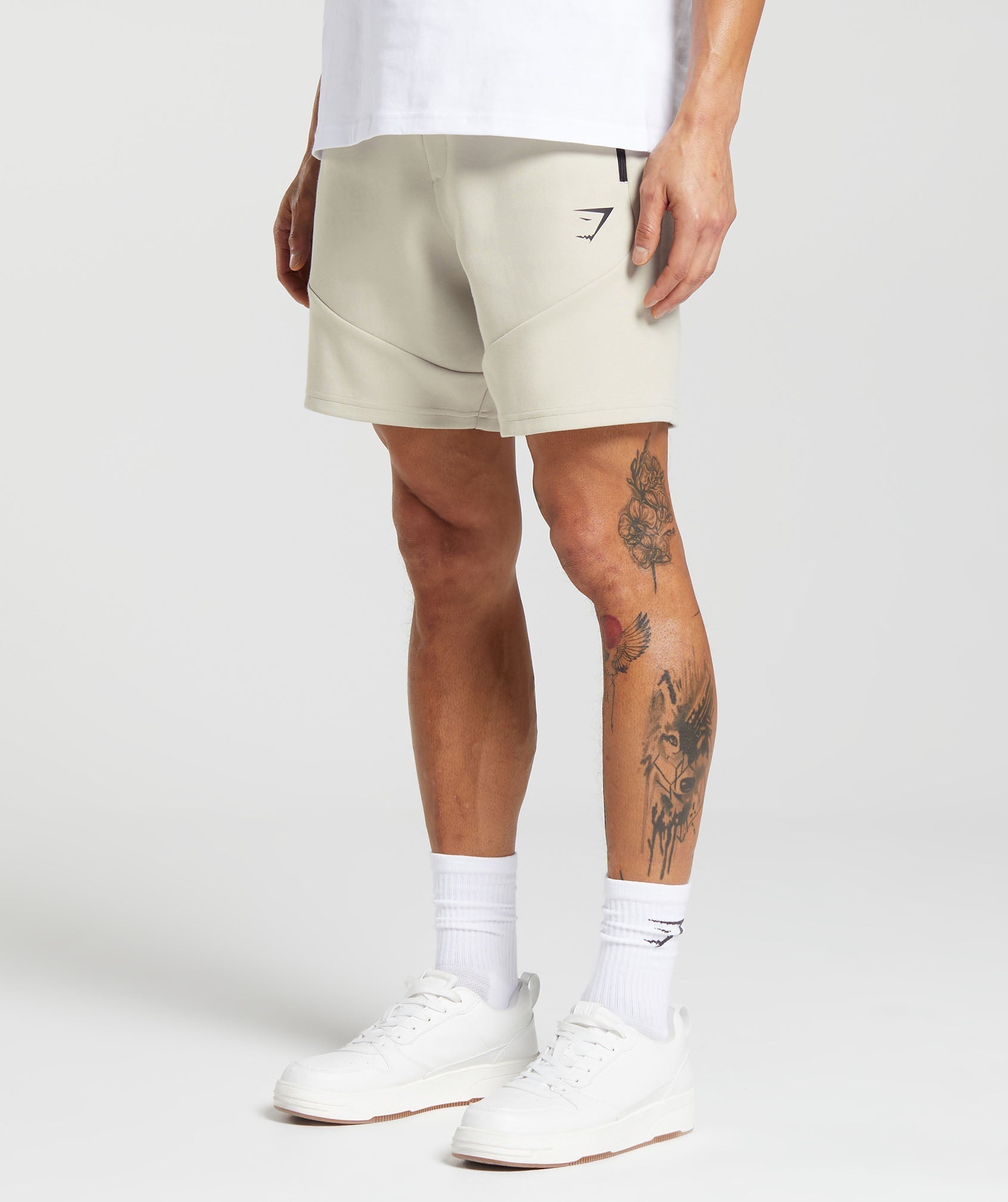 Interlock Tech 6" Shorts Pebble Grey