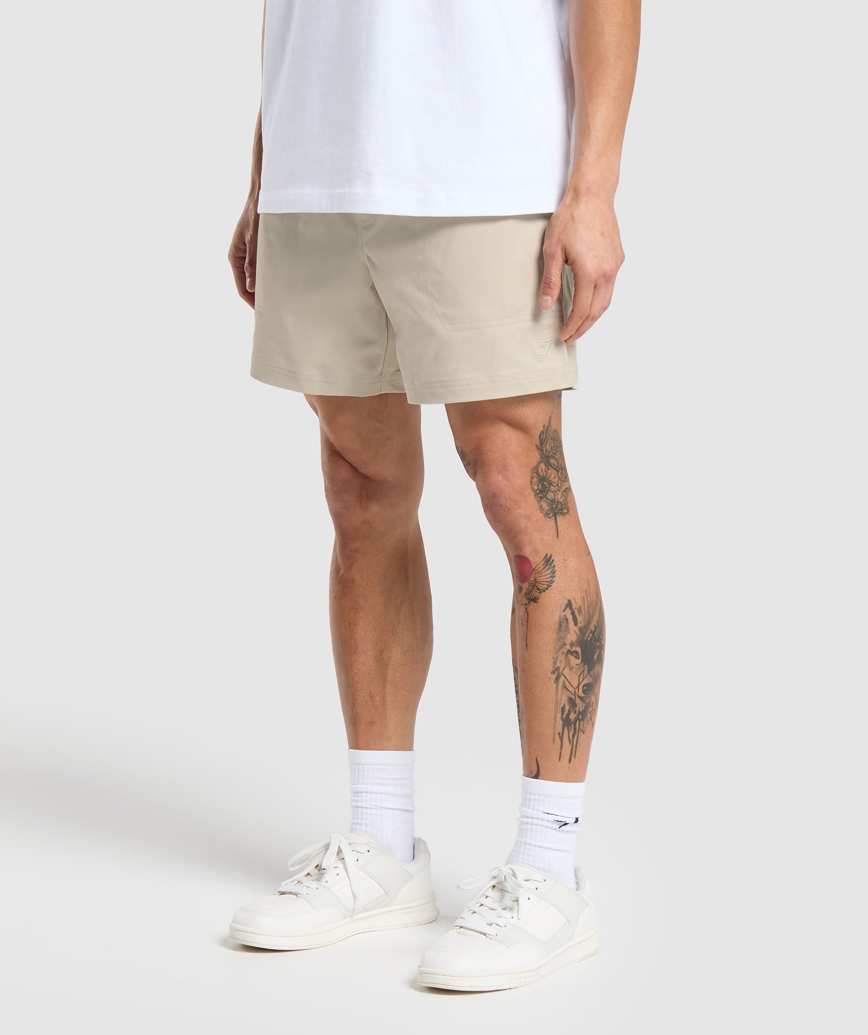 Rest Day Woven Shorts Pebble Grey