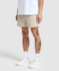 Rest Day Woven Shorts Pebble Grey