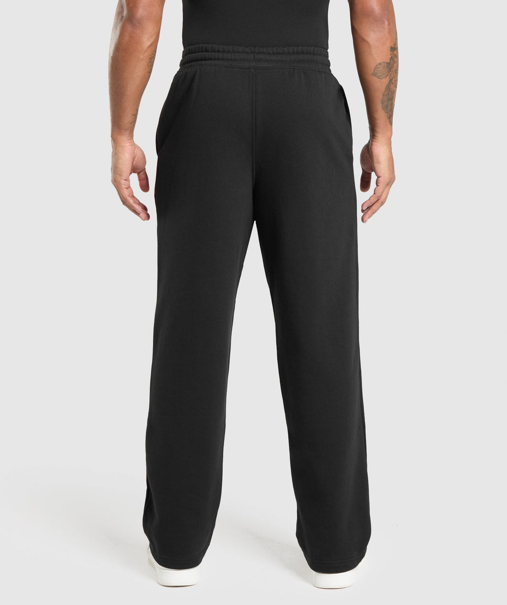 Varsity Straight Leg Joggers Black/Conditioning Red