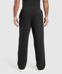 Varsity Straight Leg Joggers Black/Conditioning Red