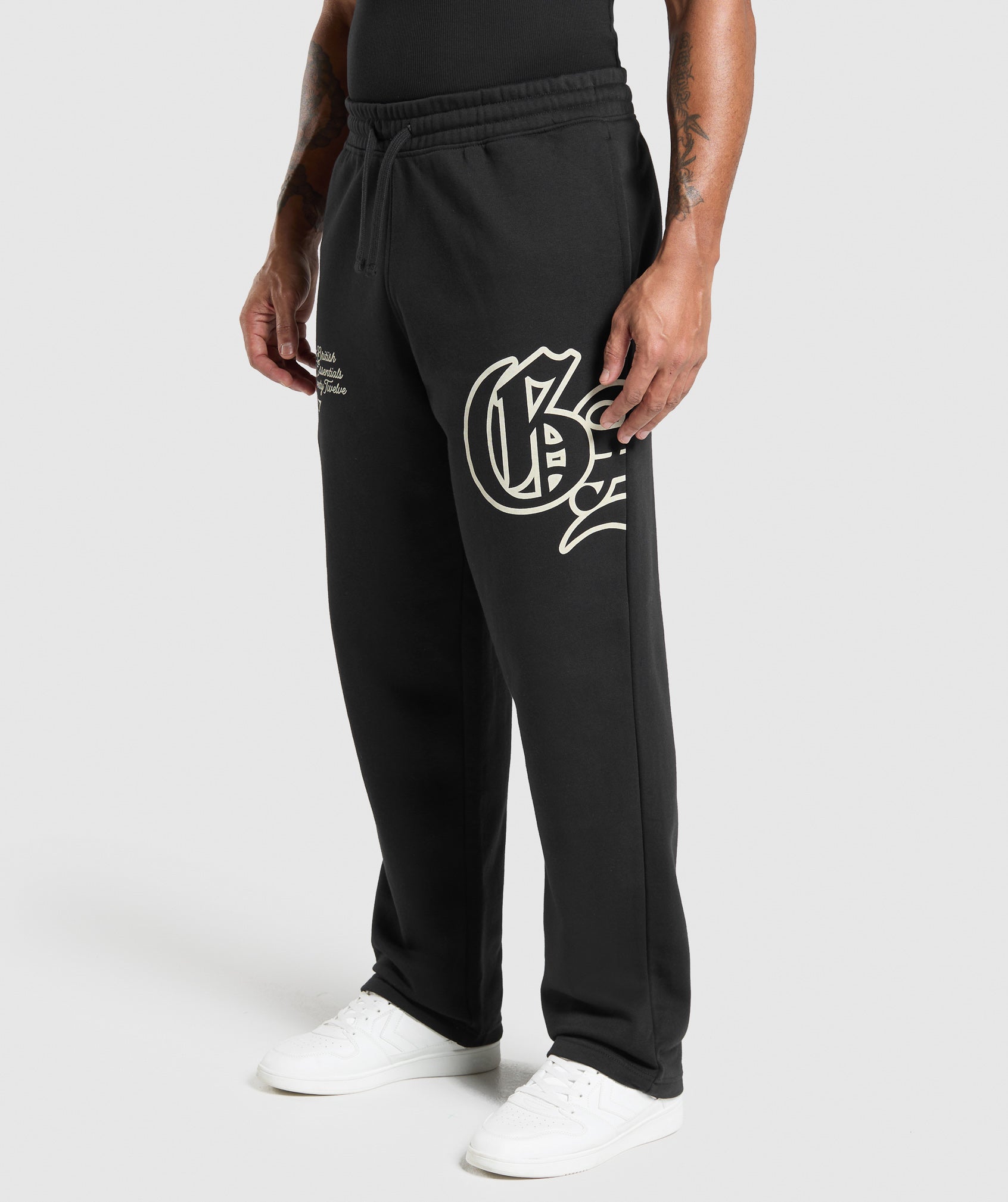 Varsity Straight Leg Joggers Black