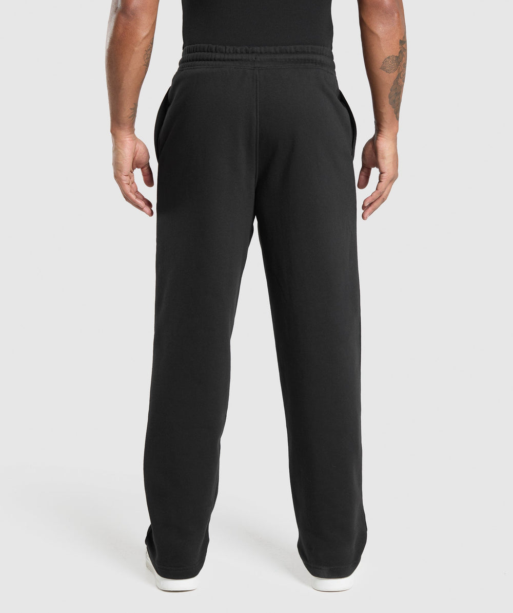 Varsity Straight Leg Joggers Black