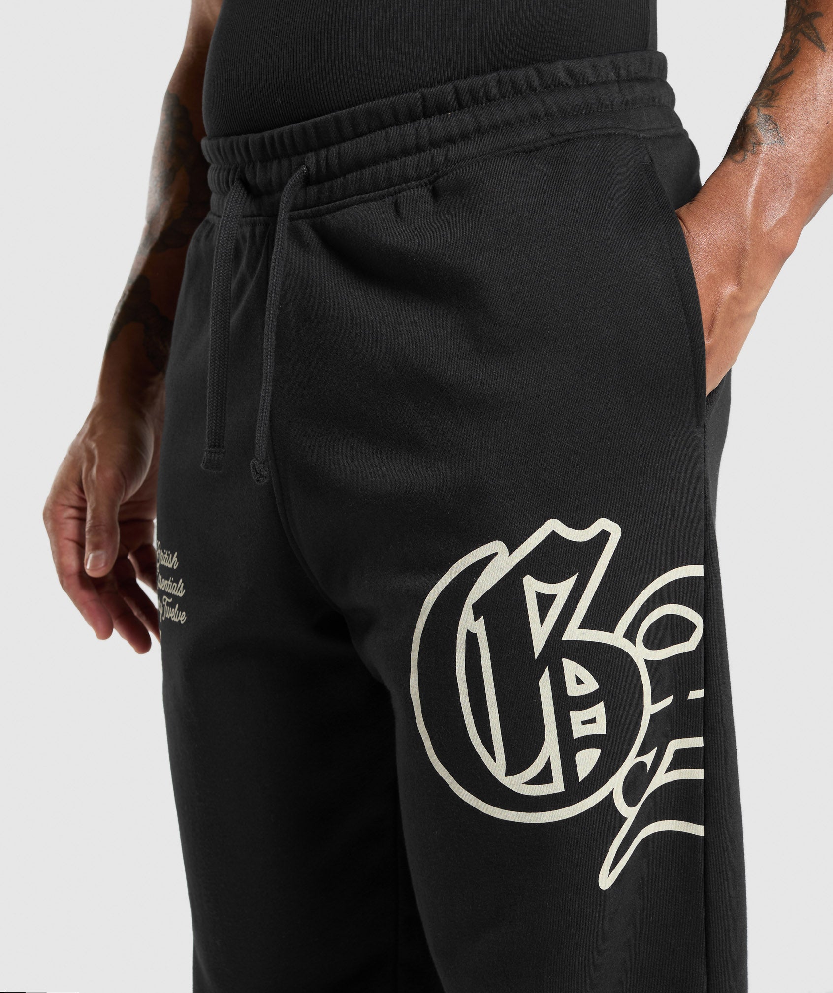 Varsity Straight Leg Joggers Black