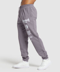 Global Lifting Oversized Essential Joggers Fog Purple