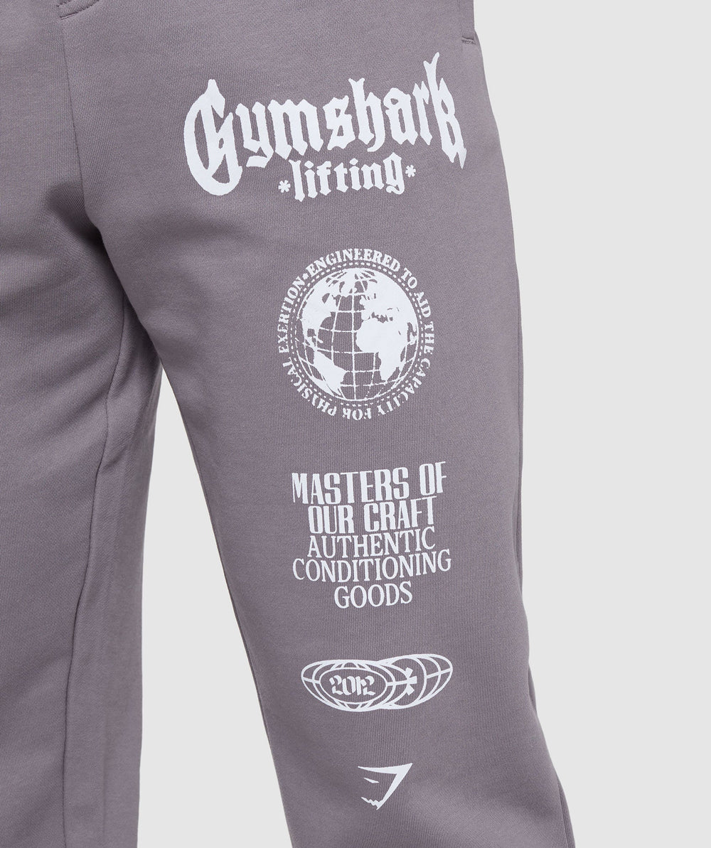 Global Lifting Oversized Essential Joggers Fog Purple