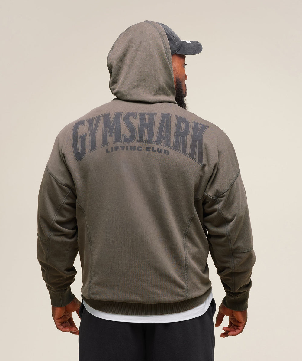 Heritage Washed Hoodie Strength Green