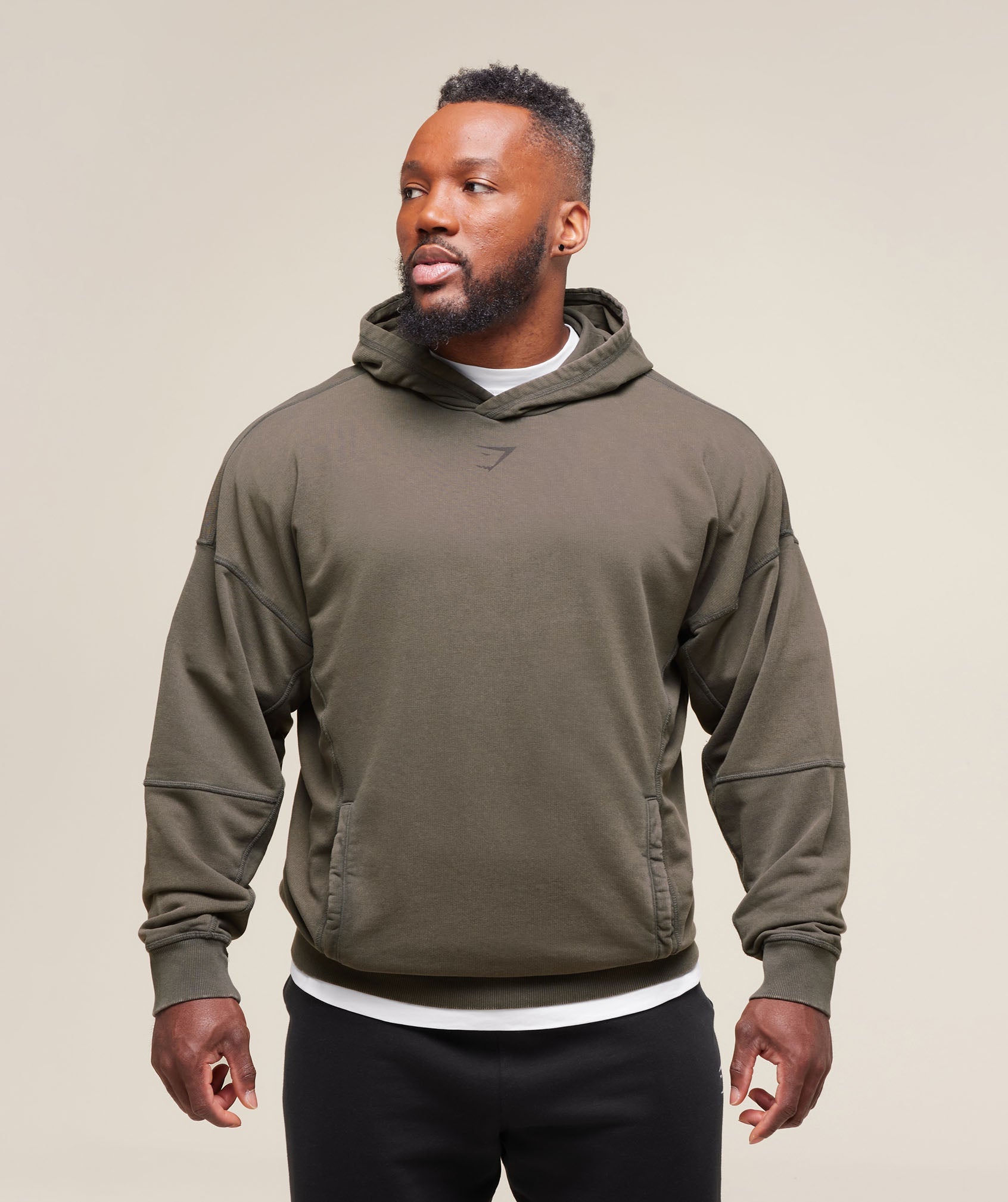 Heritage Washed Hoodie Strength Green