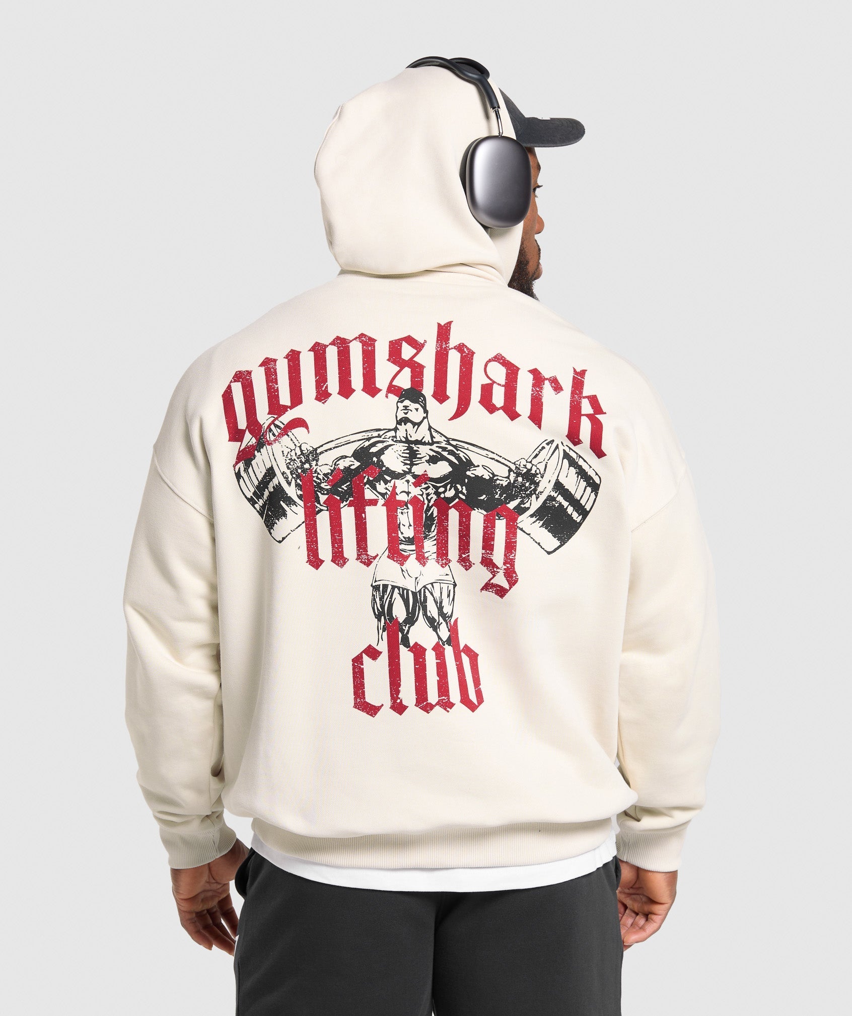 Lifting Club Hoodie Oat White