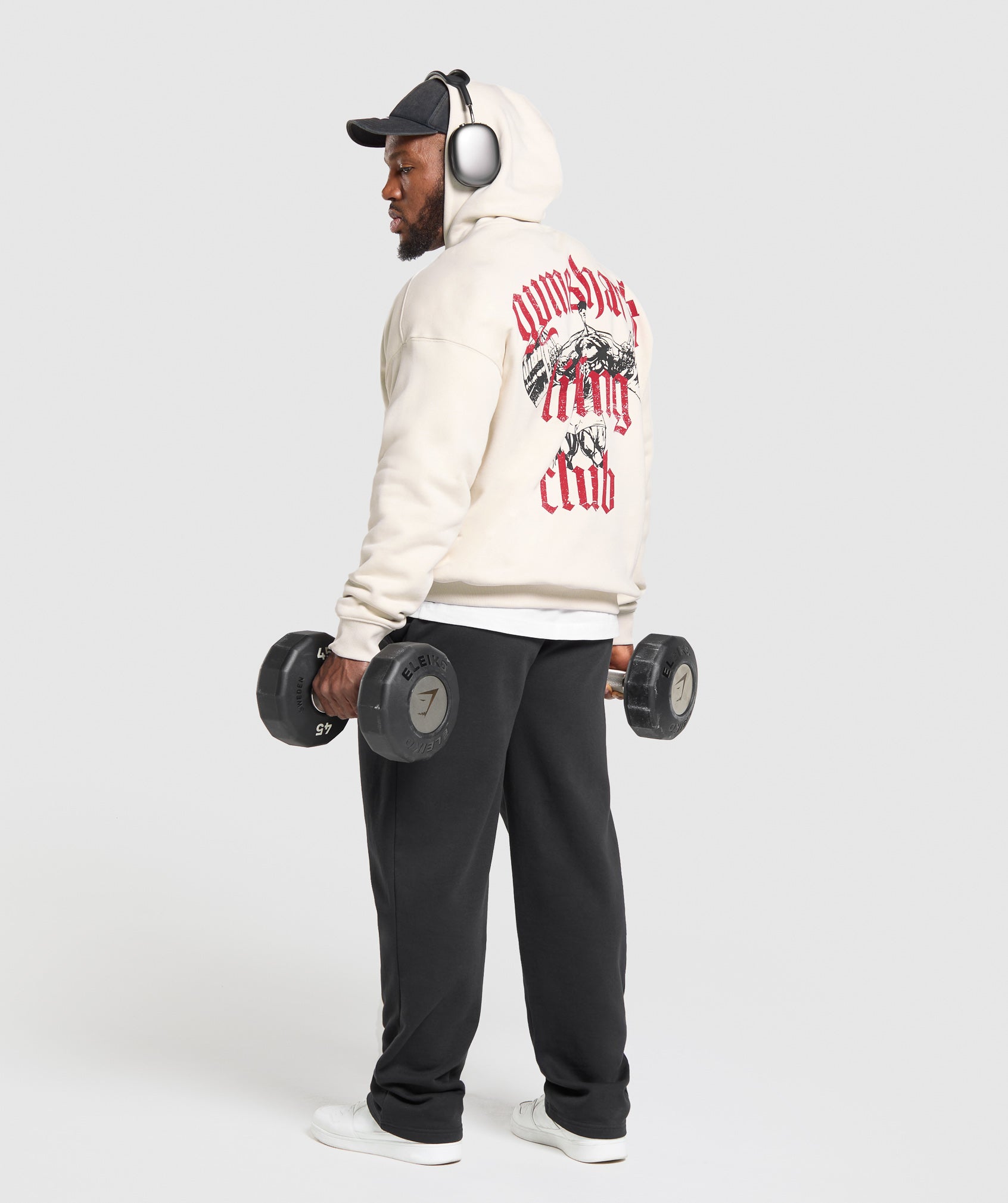 Lifting Club Hoodie Oat White