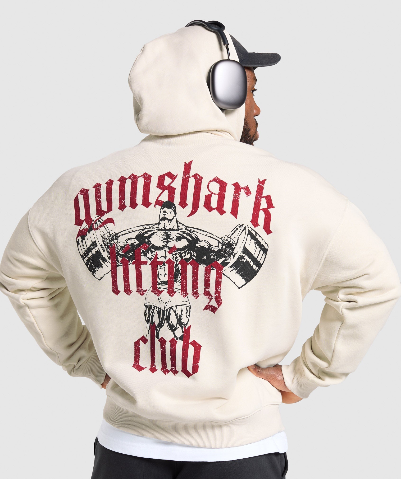 Lifting Club Hoodie Oat White