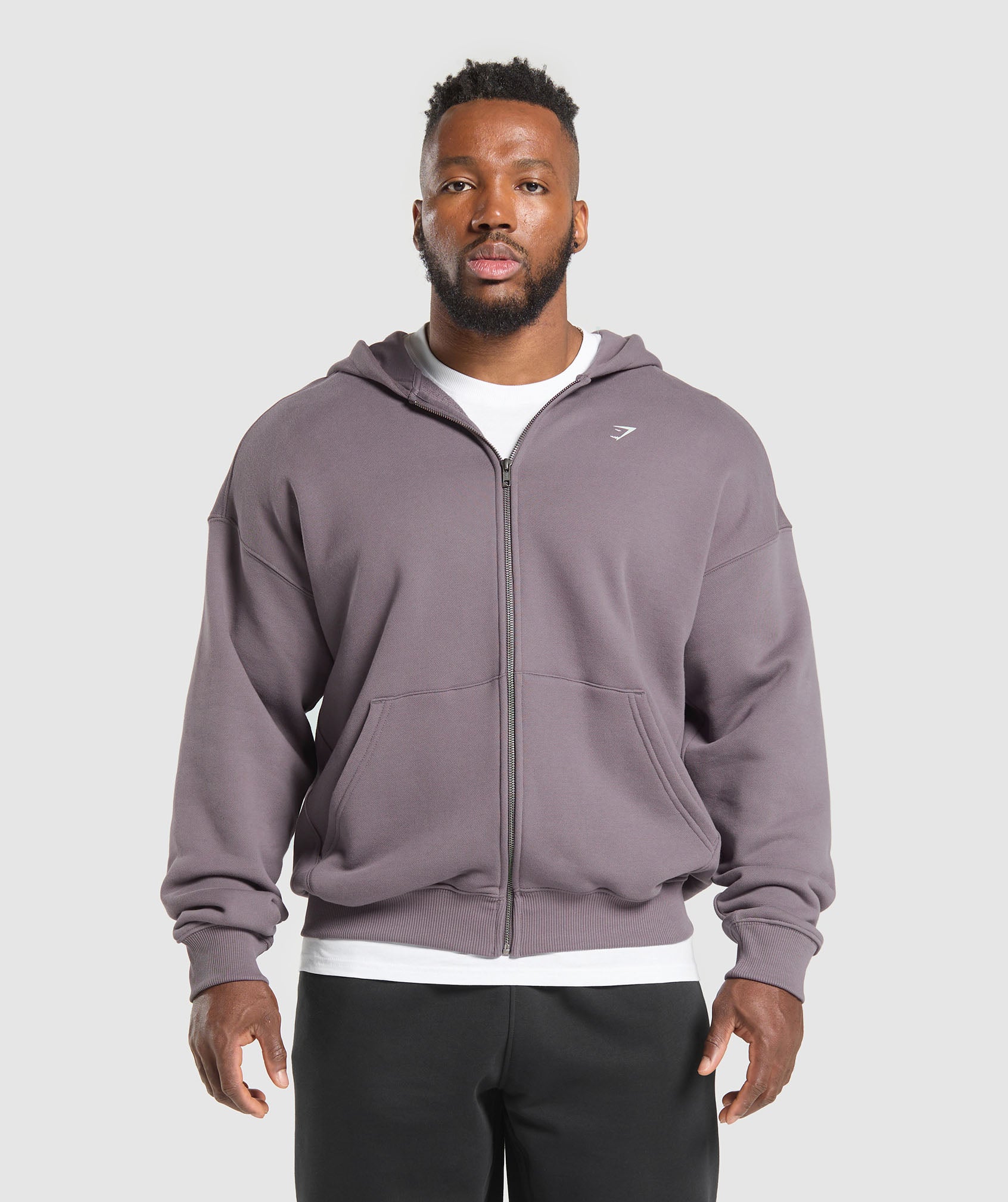 Doberman Graphic Hoodie Brushed Purple