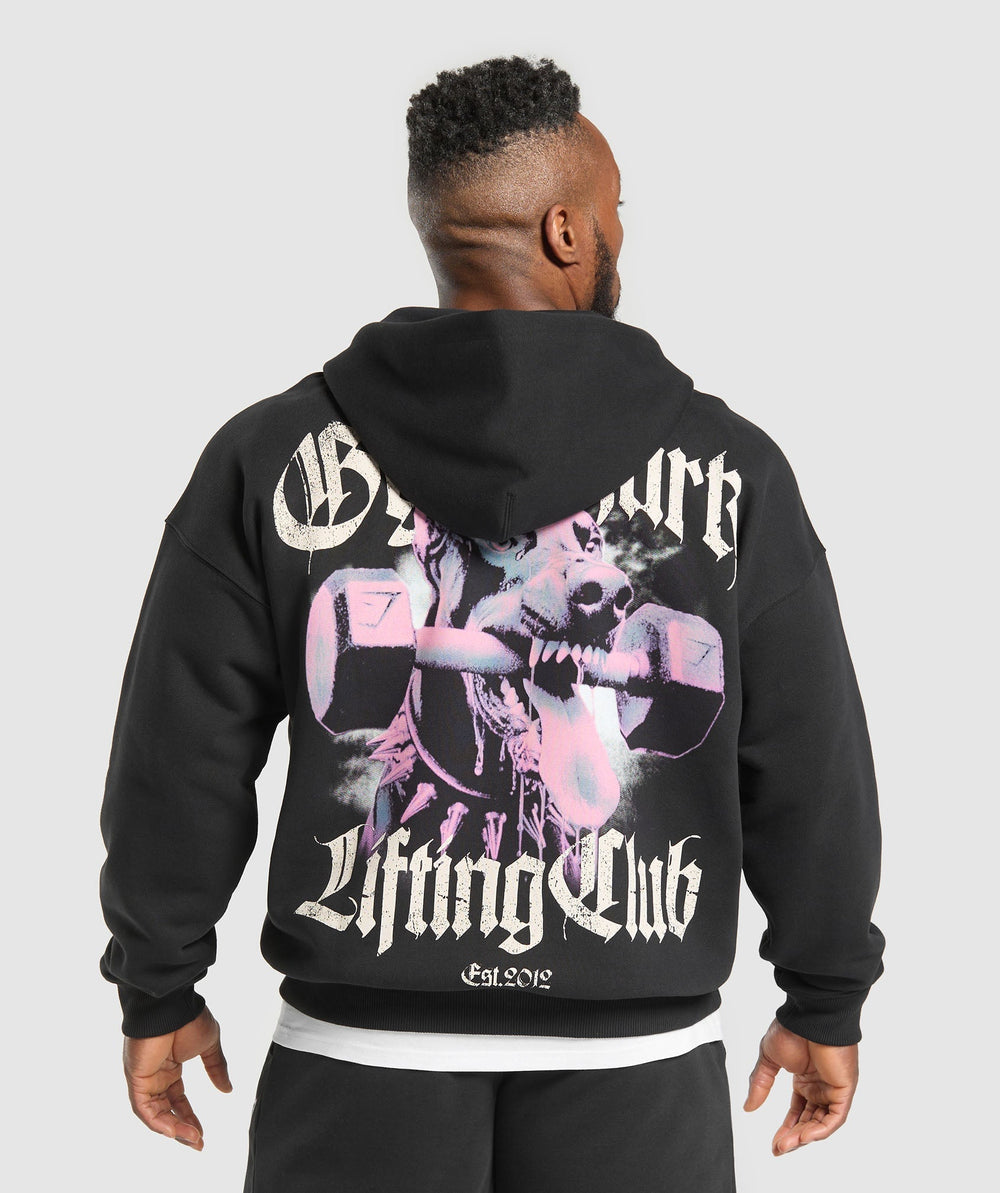Doberman Graphic Hoodie Black