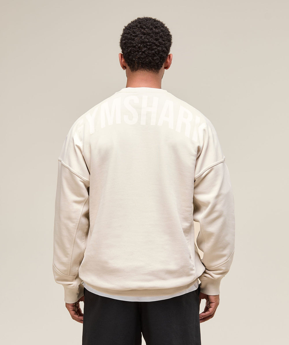 Power Crew Oat White