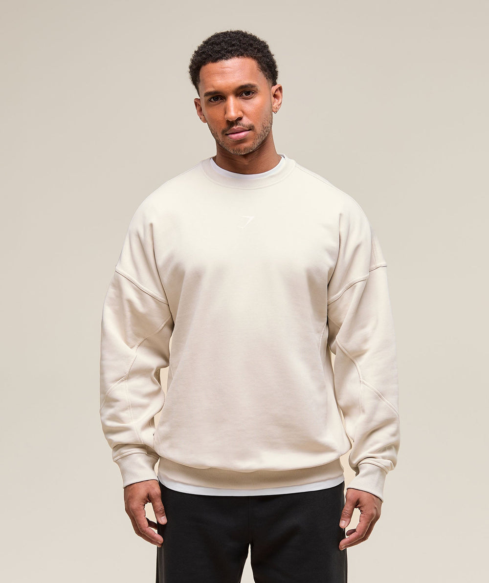 Power Crew Oat White