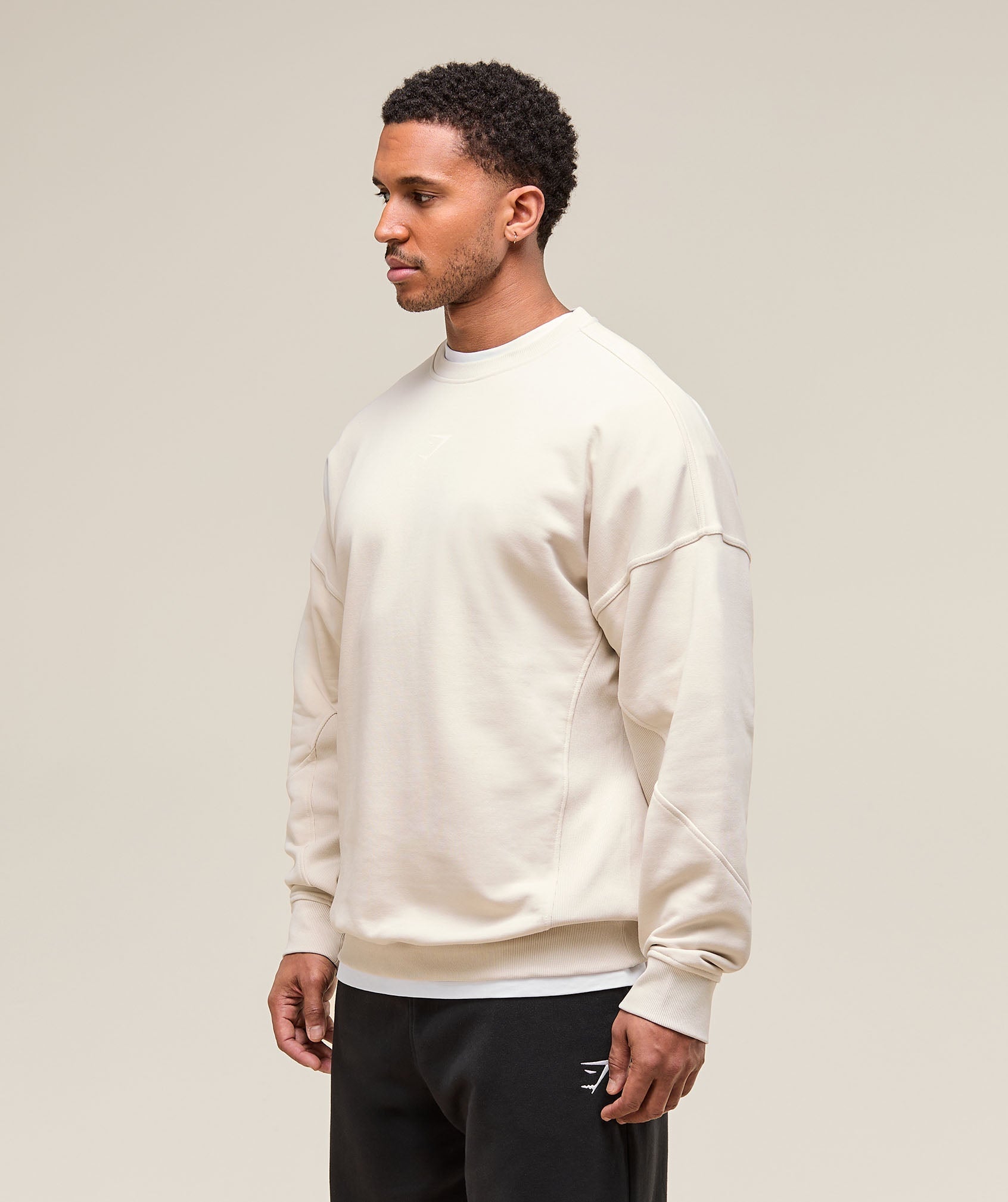 Power Crew Oat White