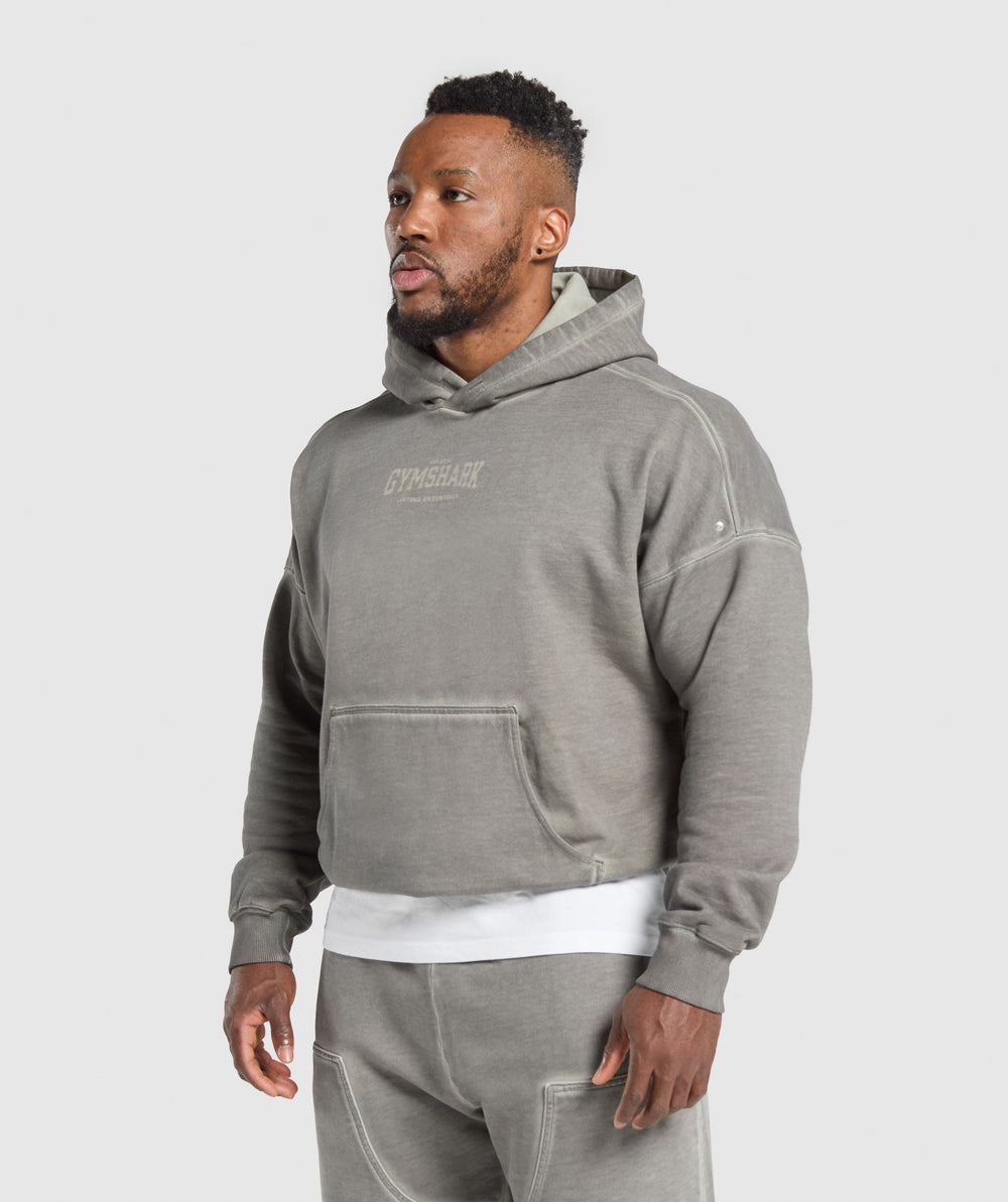 Heavyweight Hoodie Metal Grey/ Asphalt Grey Wash