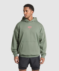 Running Graphic Hoodie Unit Green