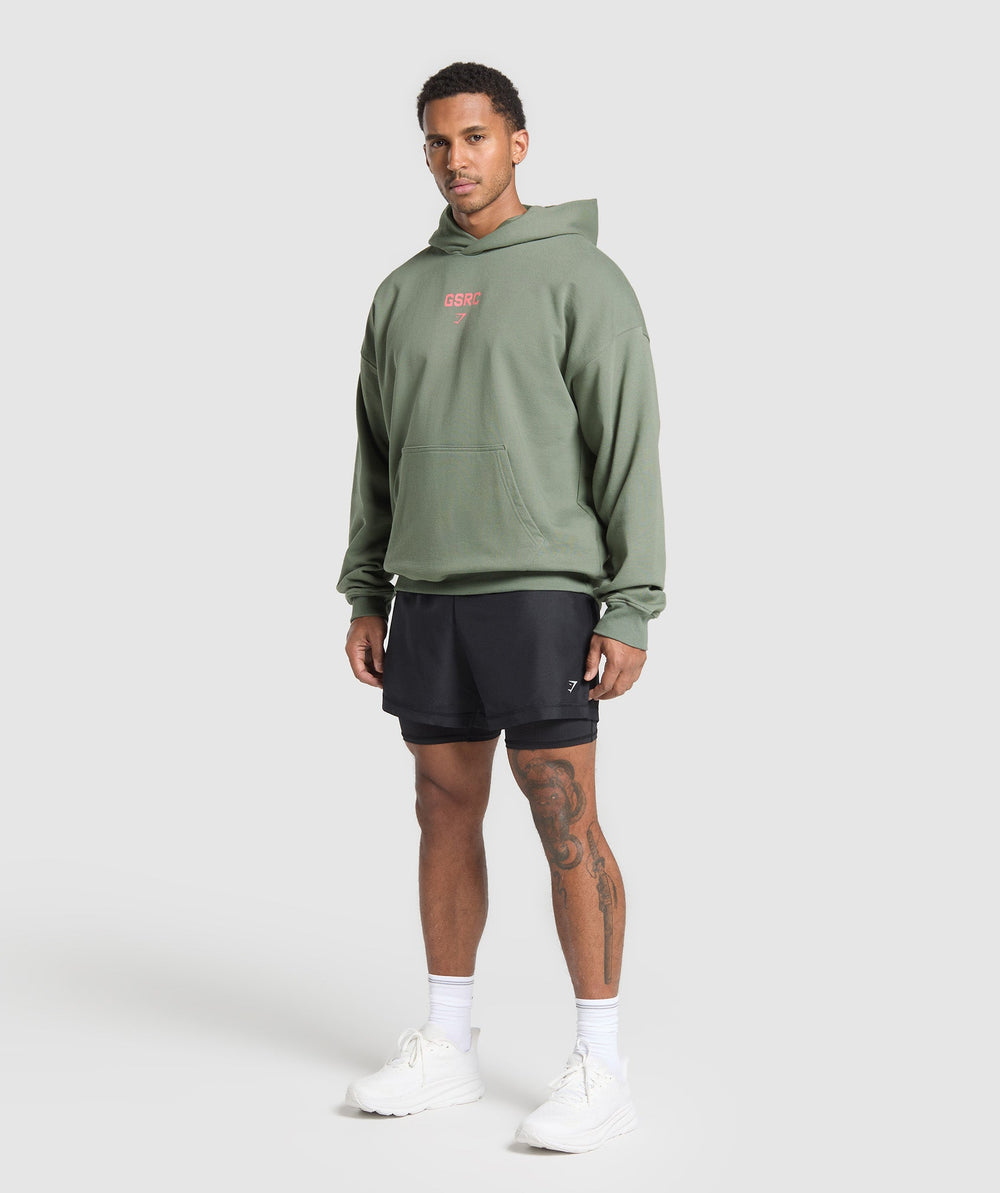 Running Graphic Hoodie Unit Green