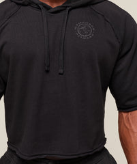 Legacy Short Sleeve Crop Hoodie Black