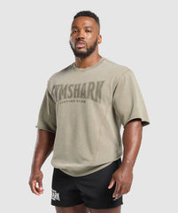 Heritage Washed Short Sleeve Crew Utility Green
