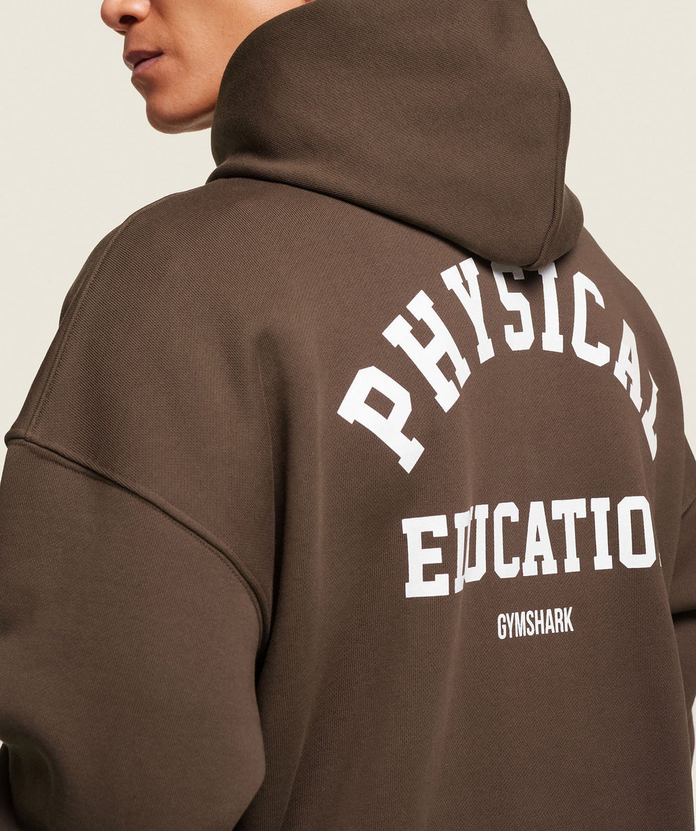 Phys Ed Hoodie Archive Brown