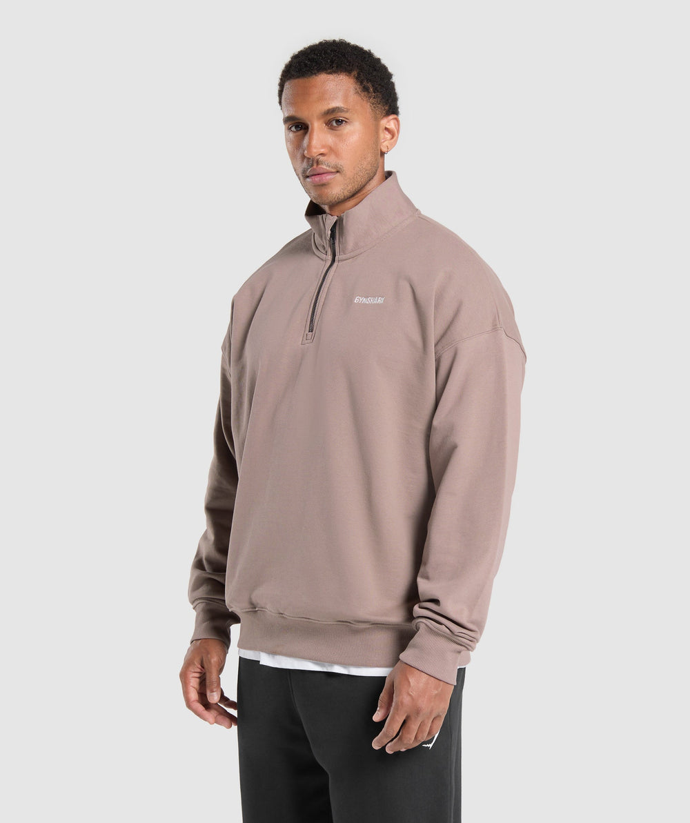 Rest Day Sweats 1/4 Zip Powder Mauve