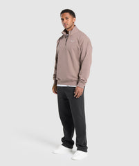 Rest Day Sweats 1/4 Zip Powder Mauve