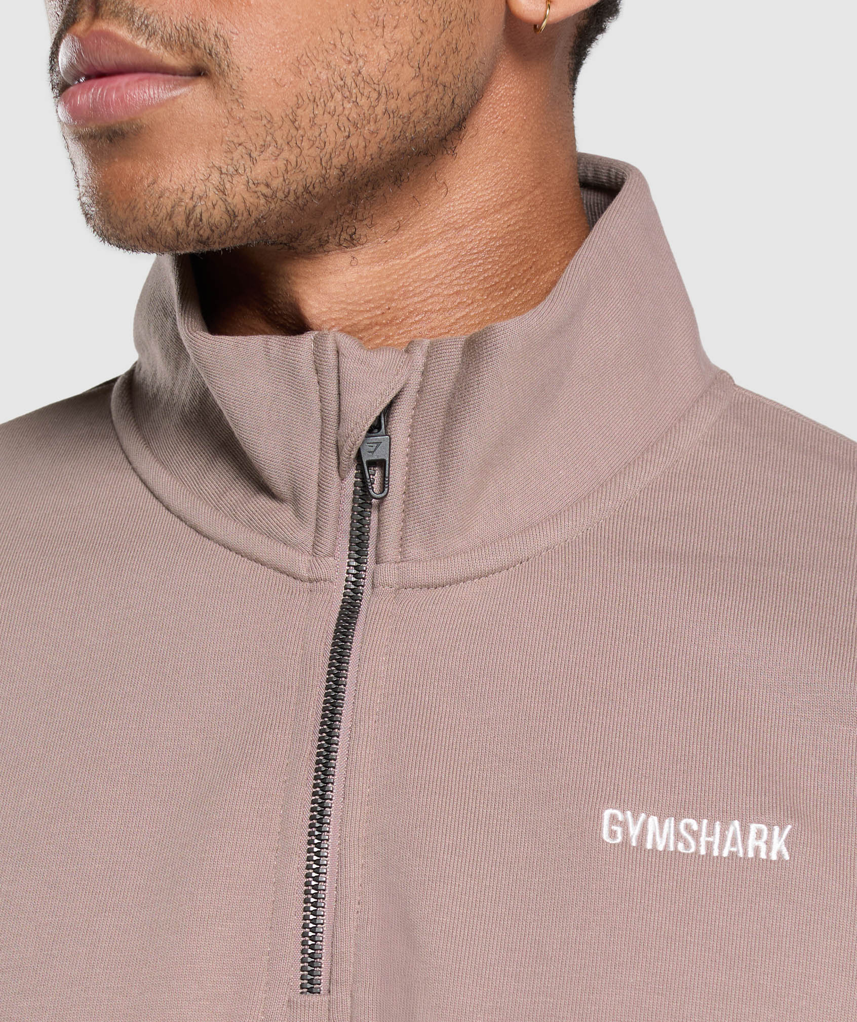 Rest Day Sweats 1/4 Zip Powder Mauve