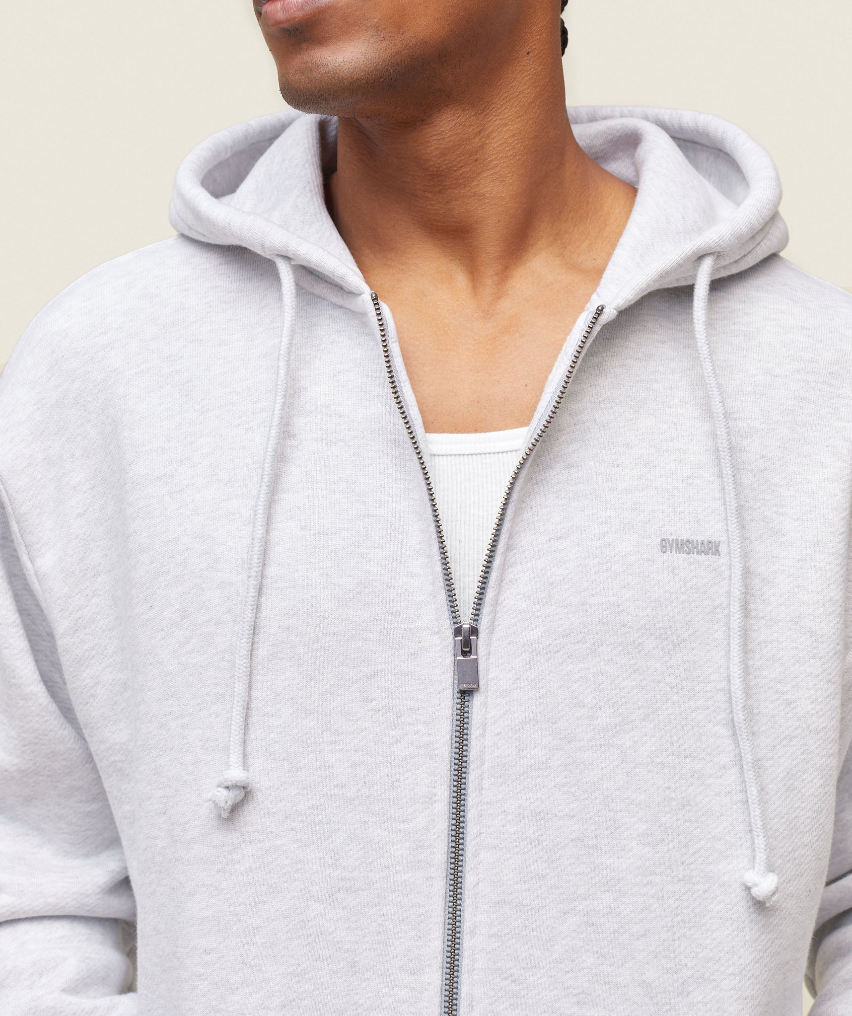 everywear Relaxed Zip Hoodie Bros Soft Grey Marl