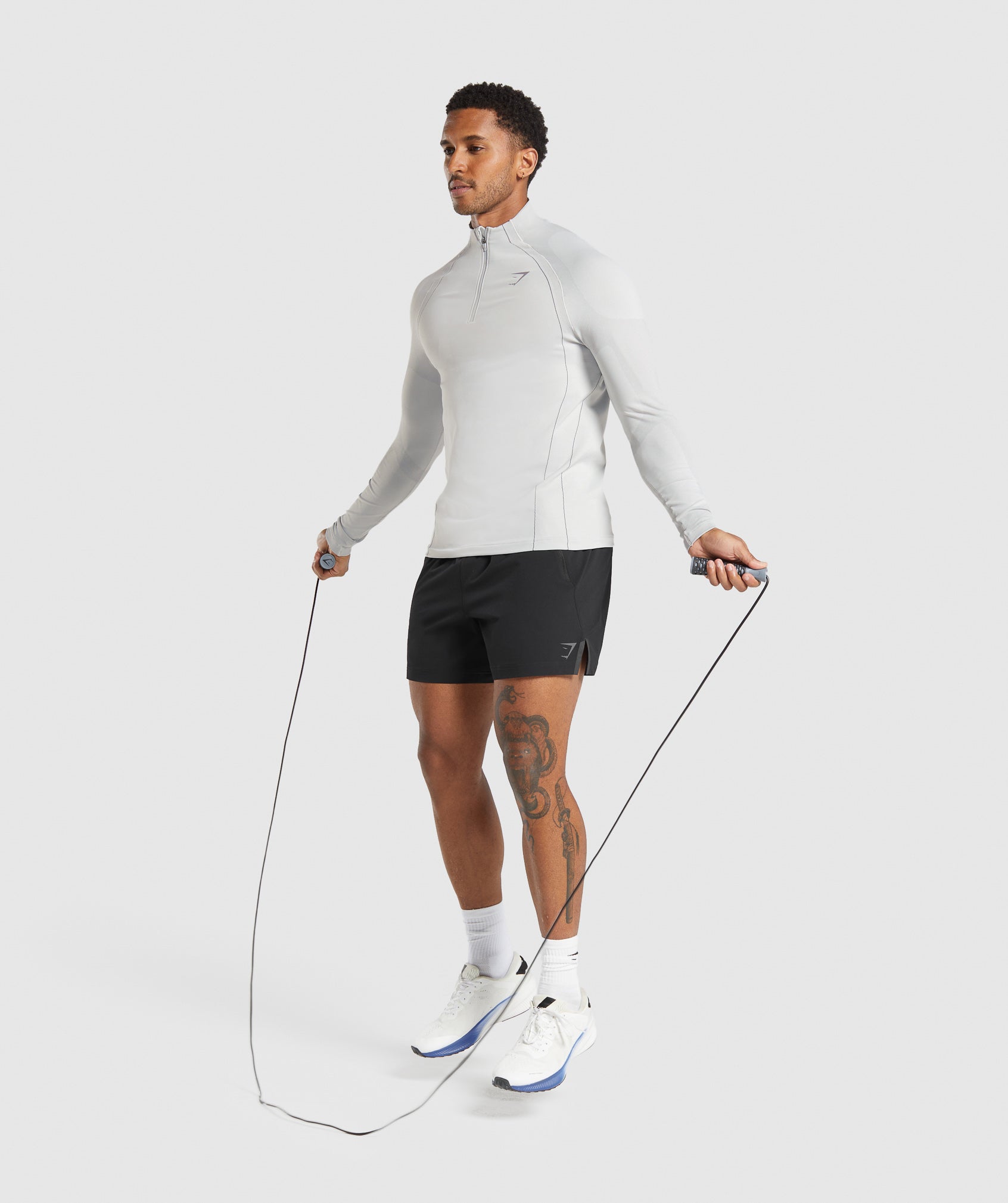 Apex Seamless 1/4 Zip Light Grey/Medium Grey