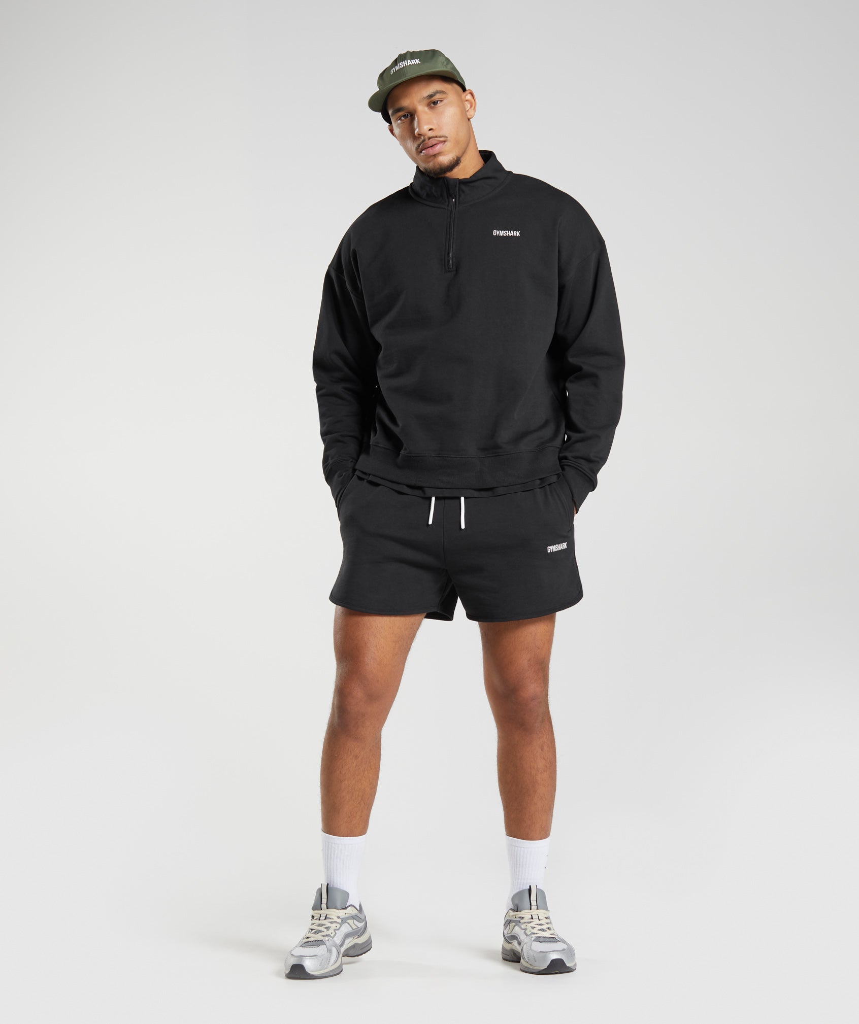 Rest Day Sweats 1/4 Zip Black