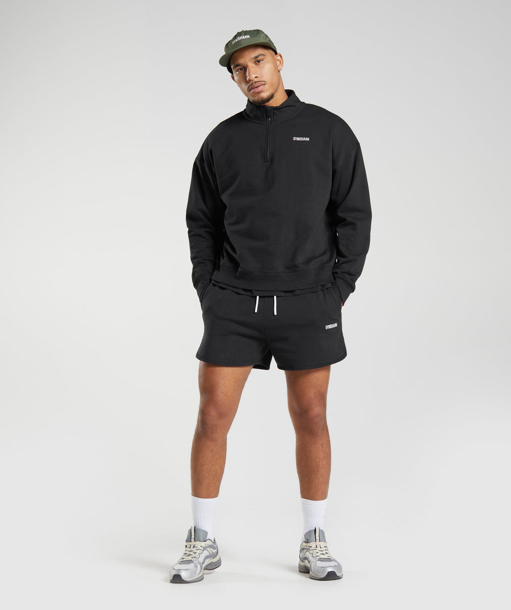 Rest Day Sweats 1/4 Zip Black