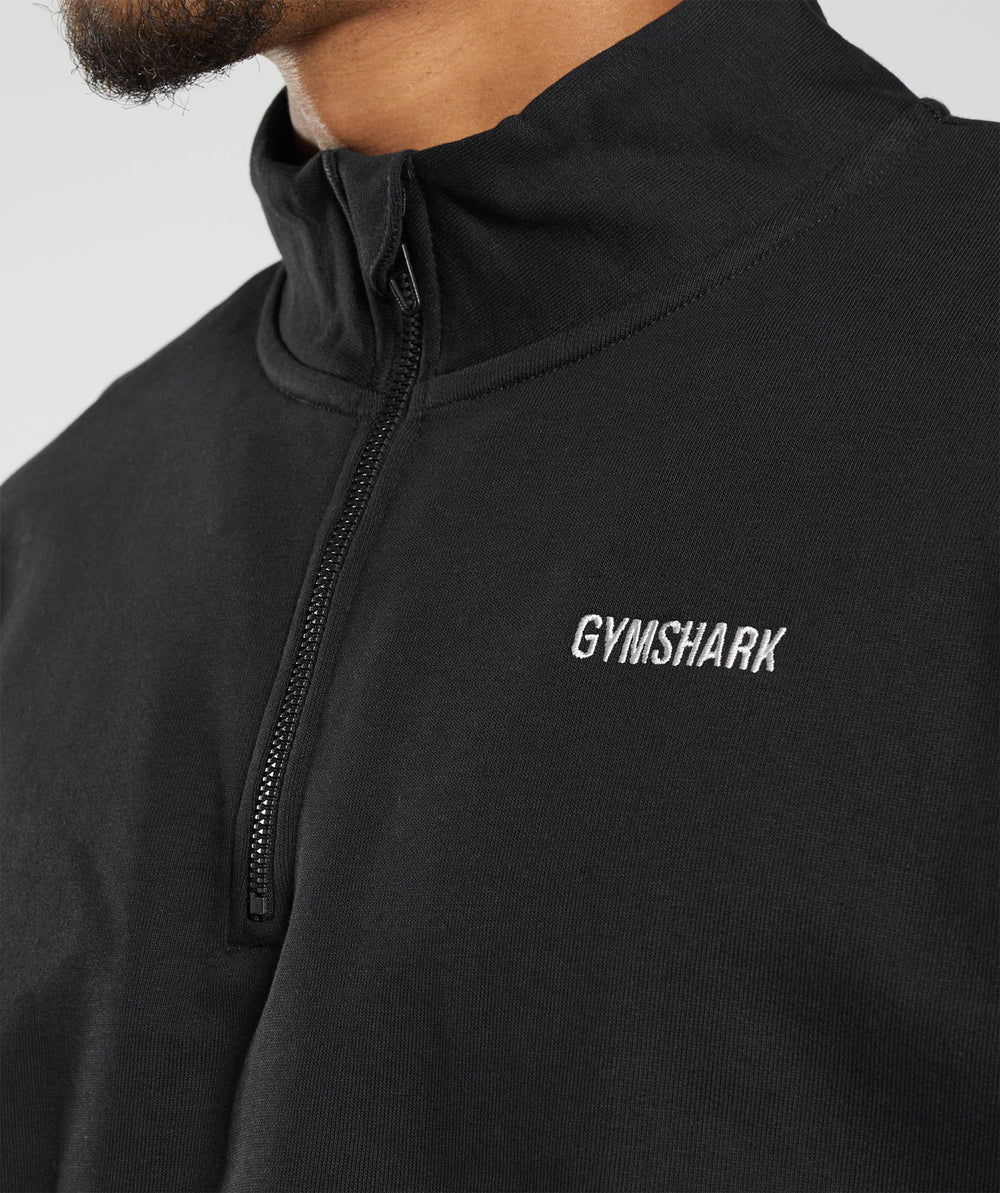 Rest Day Sweats 1/4 Zip Black