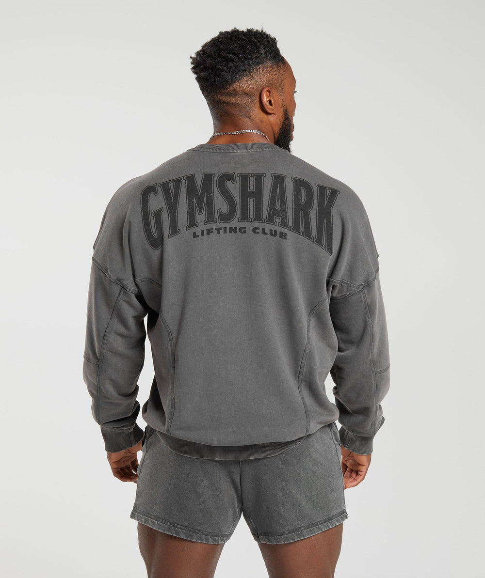 Heritage Washed Crew Onyx Grey