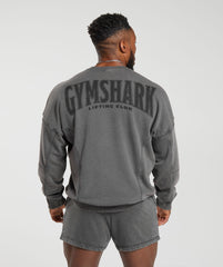 Heritage Washed Crew Onyx Grey