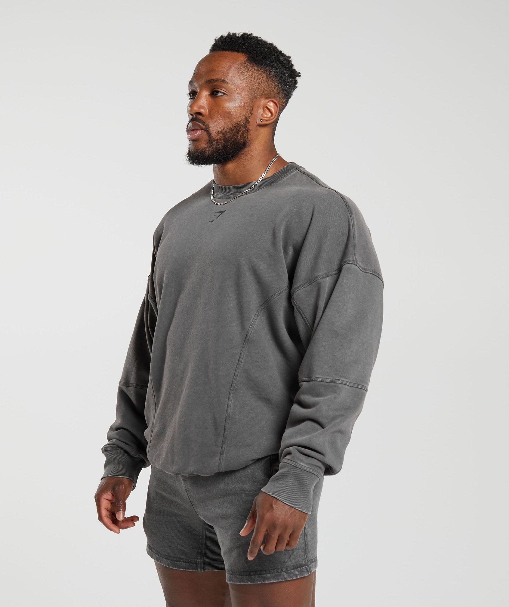 Heritage Washed Crew Onyx Grey