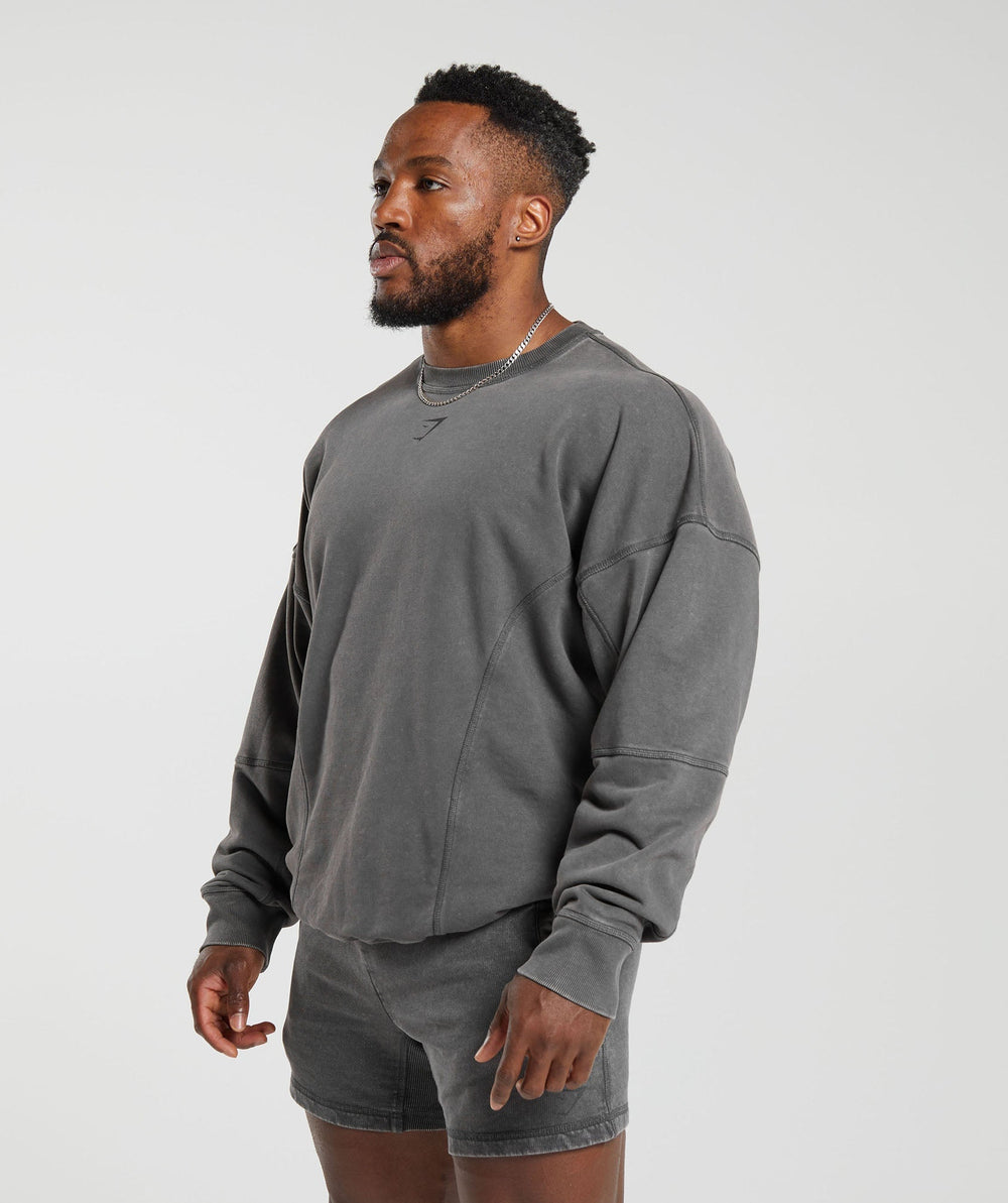 Heritage Washed Crew Onyx Grey