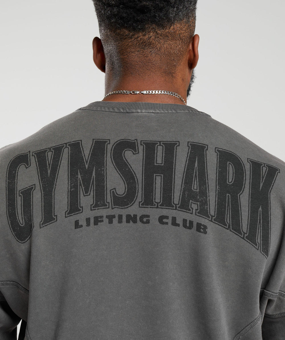 Heritage Washed Crew Onyx Grey
