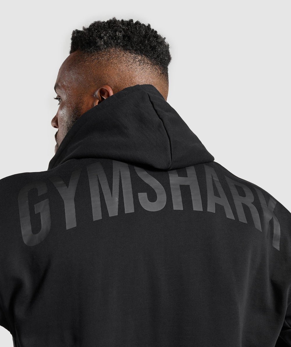 Power Zip Up Hoodie Black