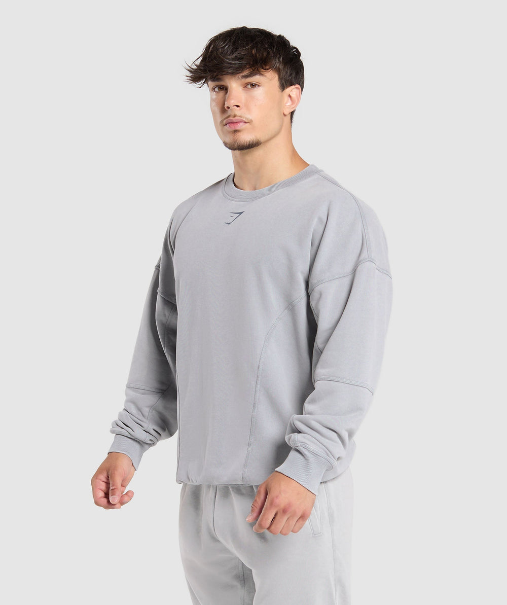 Heritage Washed Crew Denim Grey