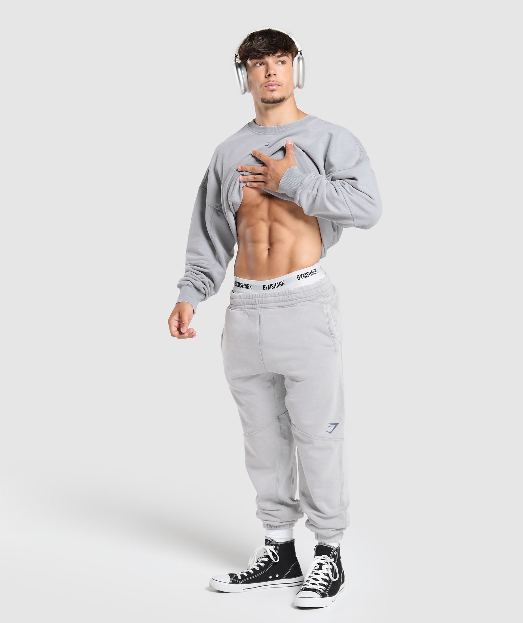 Heritage Washed Crew Denim Grey