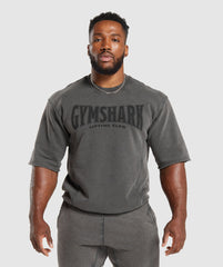 Heritage Washed Short Sleeve Crew Onyx Grey