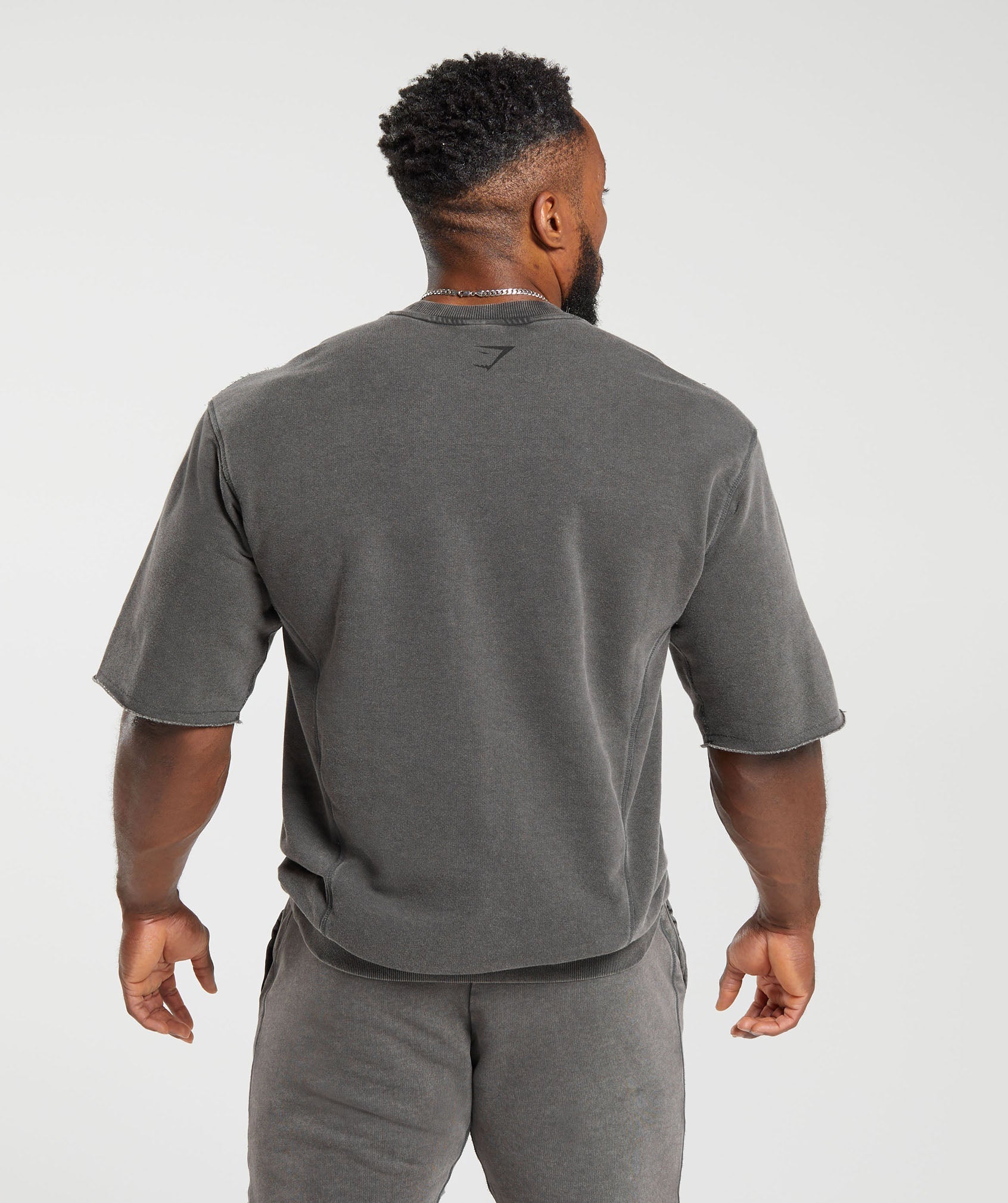 Heritage Washed Short Sleeve Crew Onyx Grey