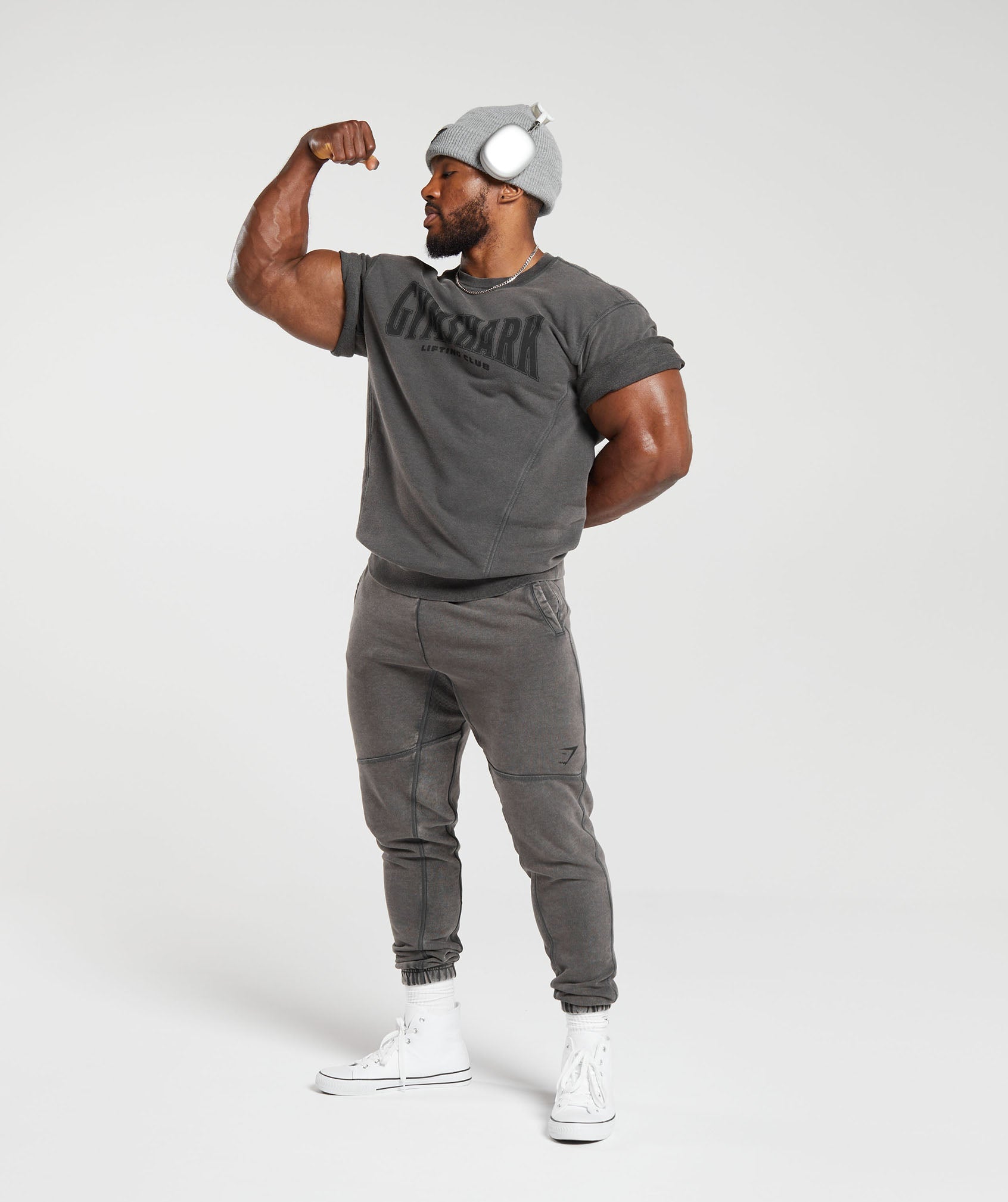 Heritage Washed Short Sleeve Crew Onyx Grey